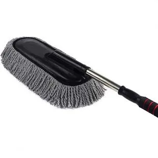 Car brush removable car wash brush telescopic flat wax brush wax drag cleaning brush car duster dust brush