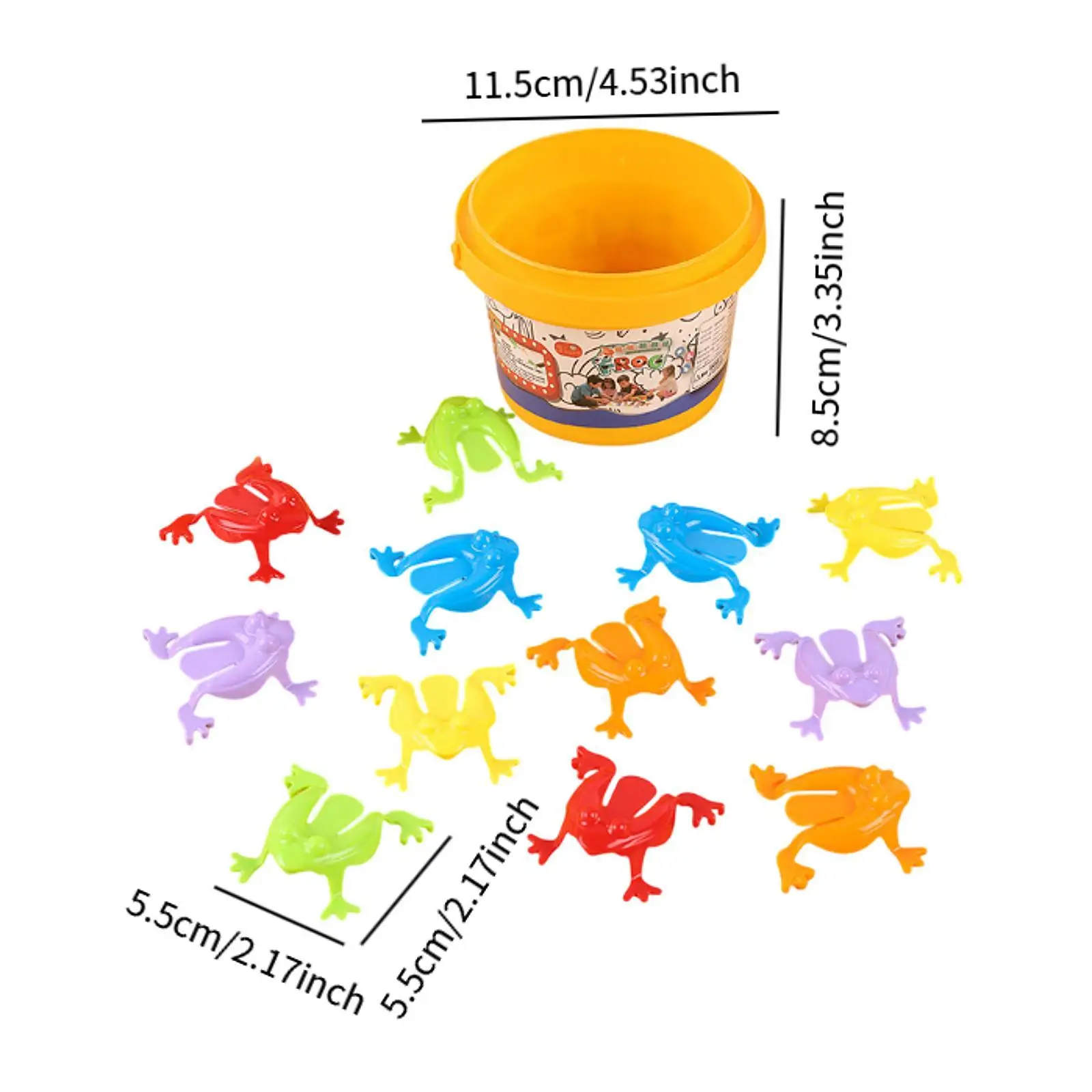 ضفادع القفز الرائعة، ألوان متنوعة، ضفادع القفز، لعبة عائلية، لعبة القفز الضفادع مع دلو