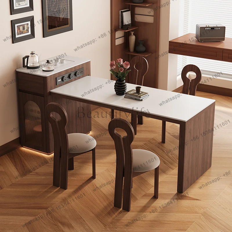 

Luxury Chairs Dining Table Design Light Glass Island Extensible Tables Restaurant Center Modern Mesa Comedor Furniture Home