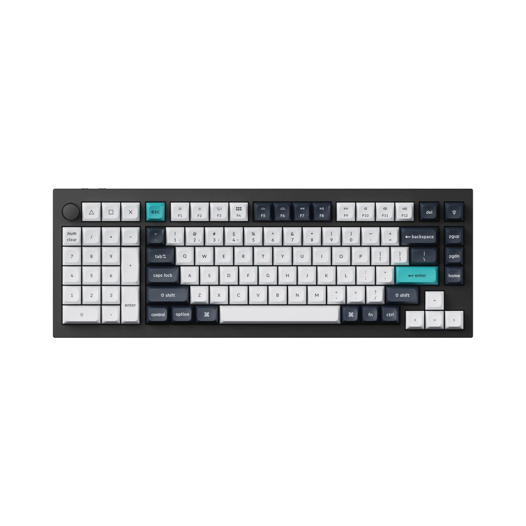 Keychron Q12 Max QMK/VIA Wireless Custom Mechanical Keyboard for Mac Windows Linux QMK/VIA Programmable Knob