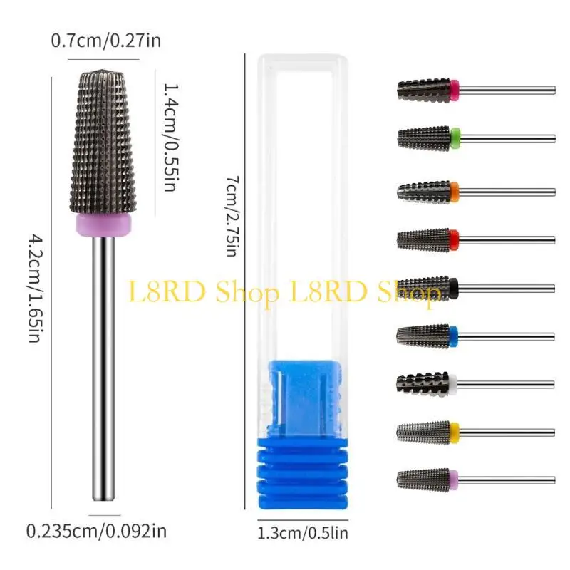 L8RD Steel Drill Bits Grinding Head Milling Cutter Machine Nails Tools Manicure Pedicure Tool