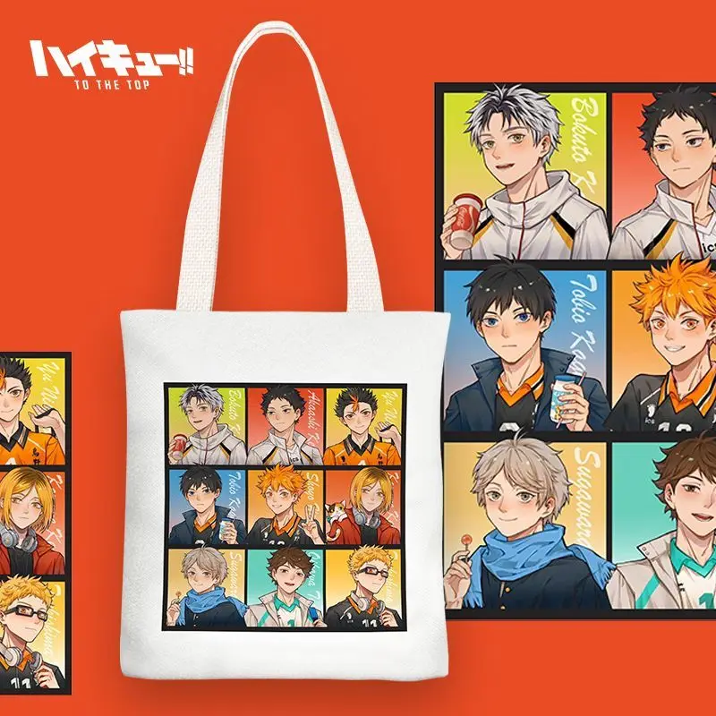 

Haikyuu!! Kodzuken Kuroo Tetsurou New Student School Bag Canvas Zipper Shoulder Bag Simple High-looking Fashion Gift for Work