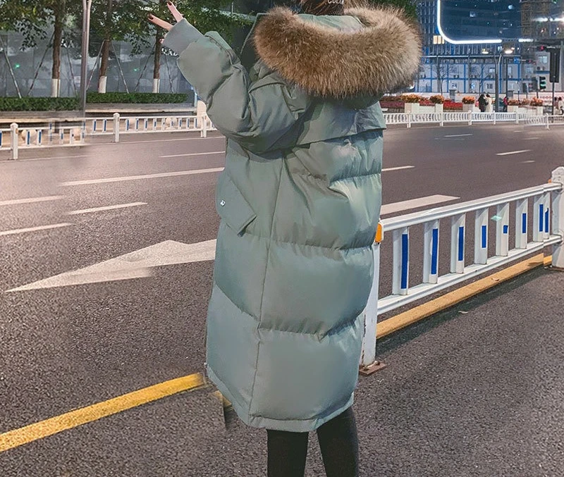 

2025 New Loose Women's Winter Mid Length Thick Large Cotton Jacket Long Coat