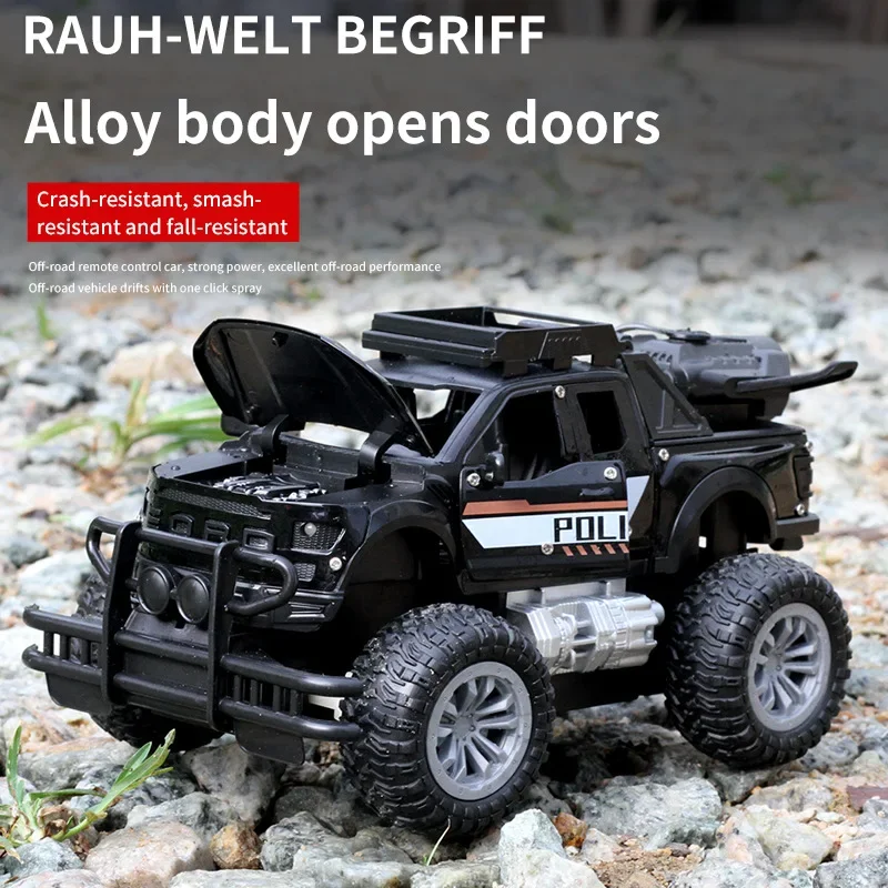 Simulated Off-road Vehicle Door Opening Remote Control Vehicle Spray Play Children's Toy Model Parent-child Interaction Gift