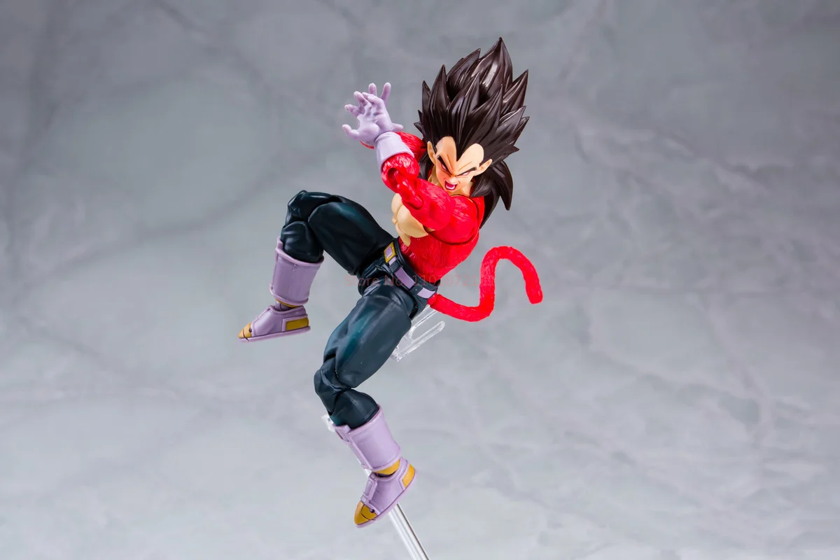 Figura de acción de Dragon Ball Gt, modelo de adornos, Super Saiyan, Super 4, Vegeta, tres cabezas intercambiables, regalos