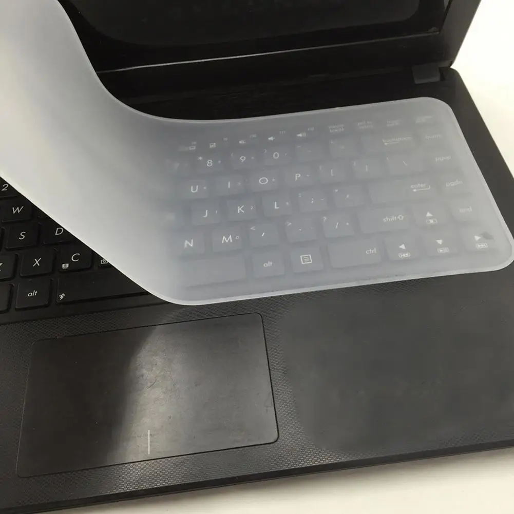 Protector Universal de silicona para teclado, cubierta antidesgaste muy transparente para la mayoría de portátiles