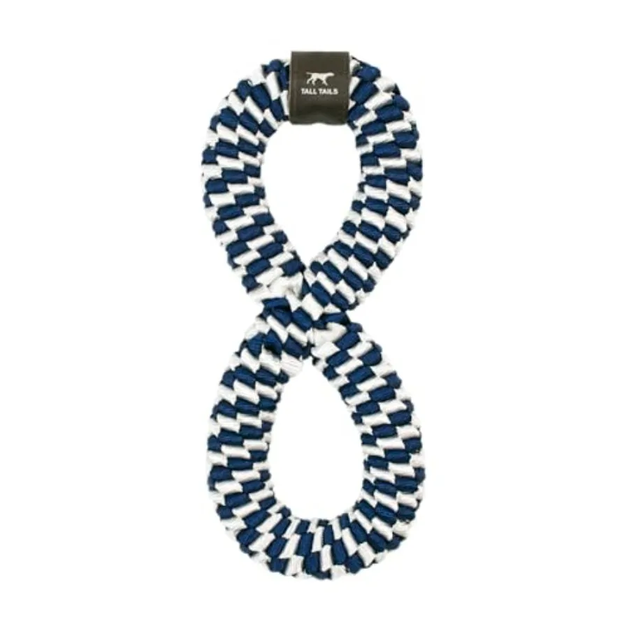 

Navy Braided Infinity Tug Toy for Dogs - Durable Nylon Material in Navy Color for Long-Lasting Play and Exercise-xq