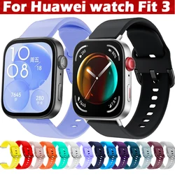 Soft Silicone Strap For Huawei Watch Fit 3 Smartwatch Replacement Watchband Bracelet Correa For Huawei Watch Fit 3 Wristband
