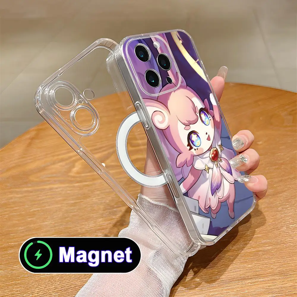 

HSR Mem Clear TPU Magsafe Mobile Phone Case for iPhone 17 16 15 14 13 12 11 Air Pro Max Plus Mini Colorful Cover