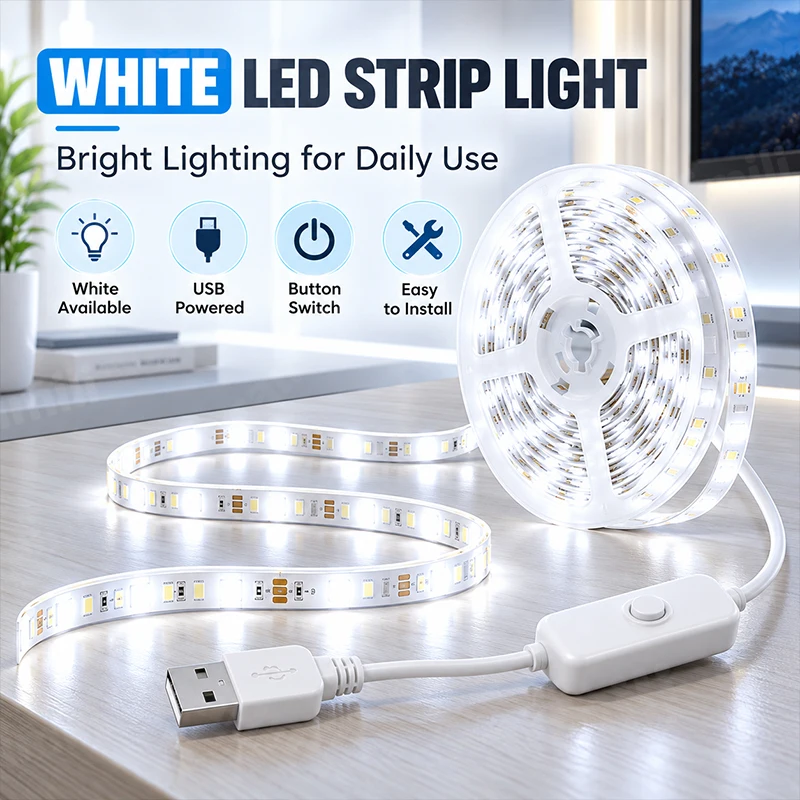 2835 2835 SMD LED TV Backlight Strip USB Button Switch High Density Flexible Bendable Self-Adhesive For TV Monitor Gaming Room Decor - Aliexpress Deal