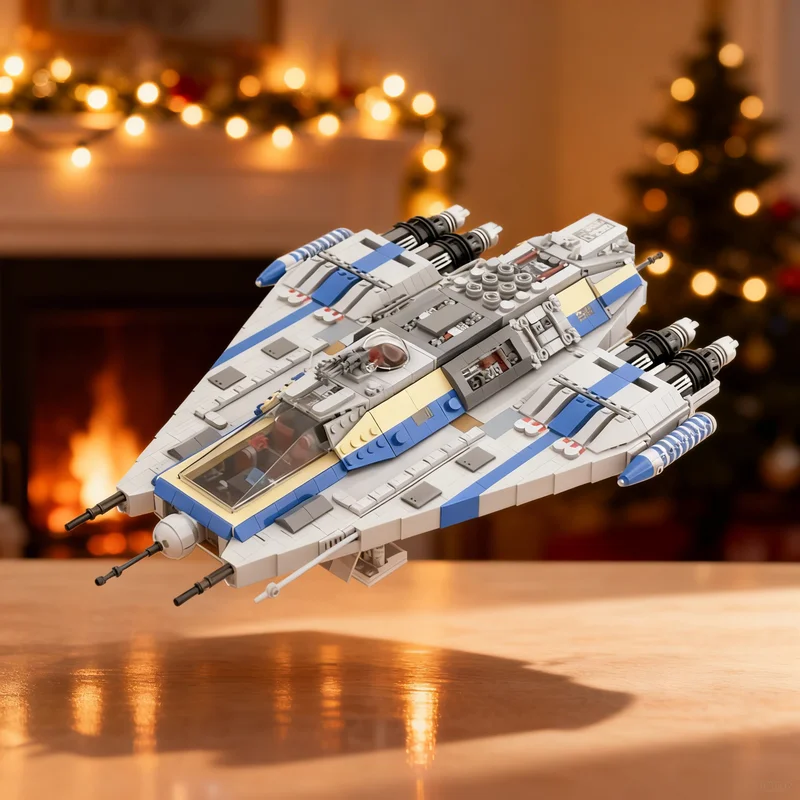 

2913 деталей MOC Skyplar A 502E 4-крылый бомбардировщик Star Battle, модель для сборки, архитектурный конструктор, игрушка, рождественский подарок, кирпичики для детей, DIY