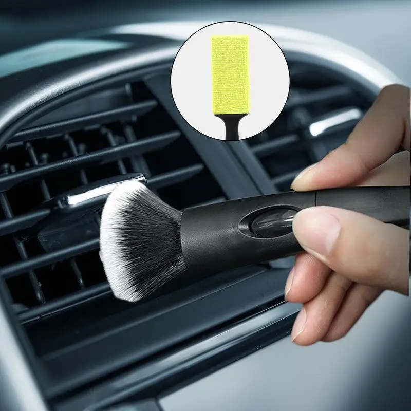 

Car Detailing Brush Interior Car Detail Dust Brush Soft Bristles Car Cleaning Tool For Center Console Screen Air Vent Dashboard