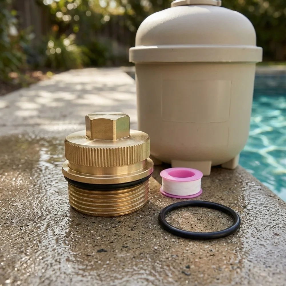 1PCS Metal Pool Filter Drain Stopper Cap 190030 For Pentair-FNS Plus Sturdy Leak-Proof Swimming Pool Equipment Accessories