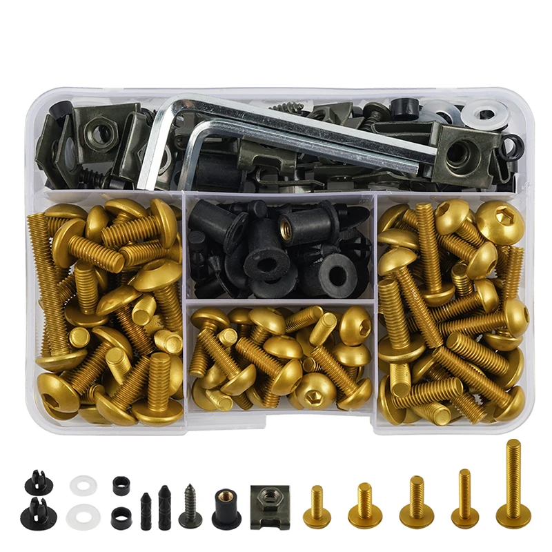 202pcs Motorcycle Mouldings Screw Bolts Full Set Cover For Voge 300 Rally Voge 500ds Xre 300 Kawasaki Z750 Cb190r