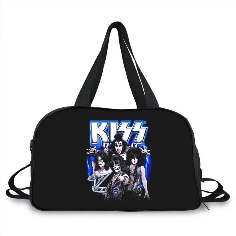 Kiss Band 3D printing fashion trend borsa da viaggio multifunzione portatile di grande capacità