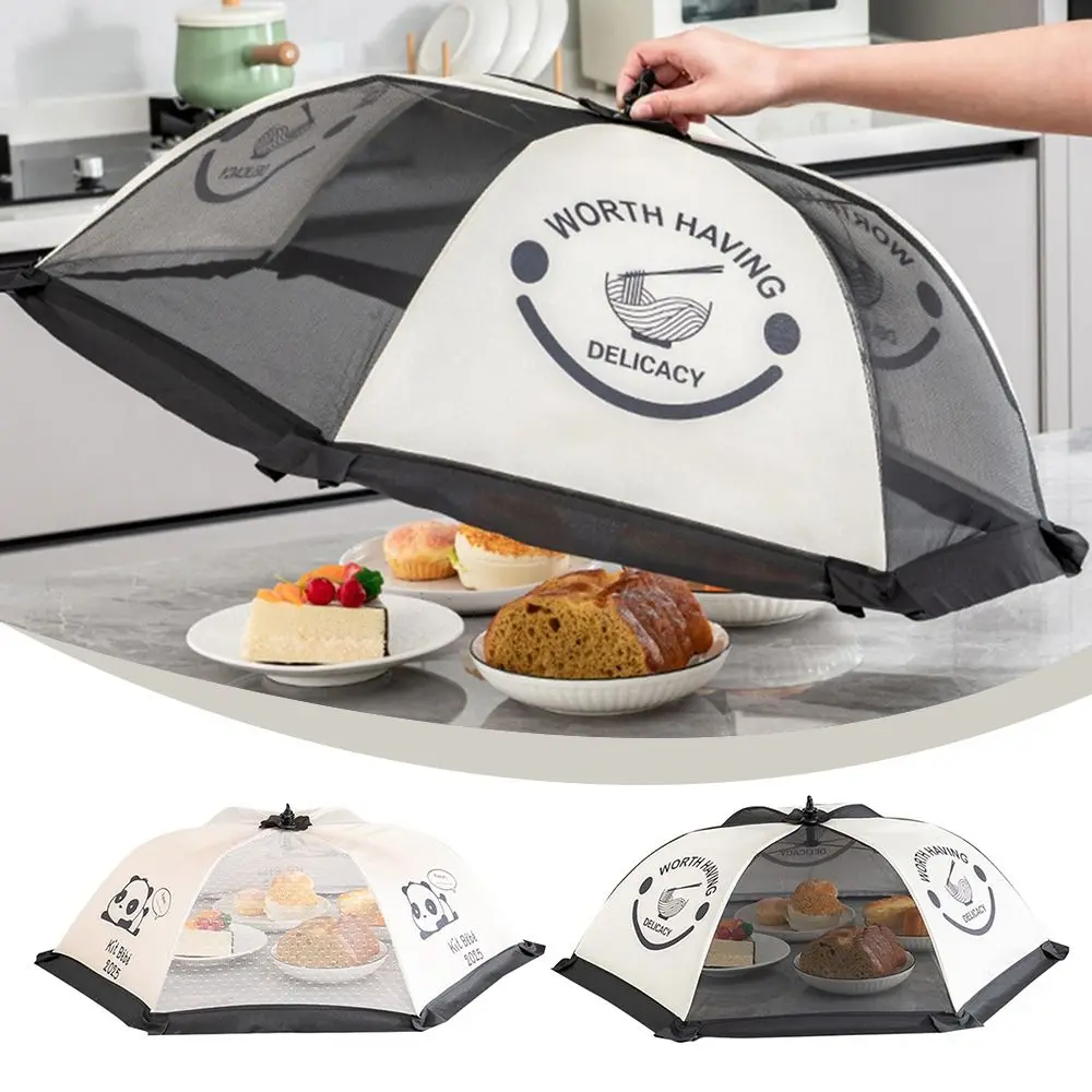 

Durable Foldable Food Covers Anti Fly Mosquito Dustproof Dining Table Mesh Cover Breathable Vegetable Cover Umbrella