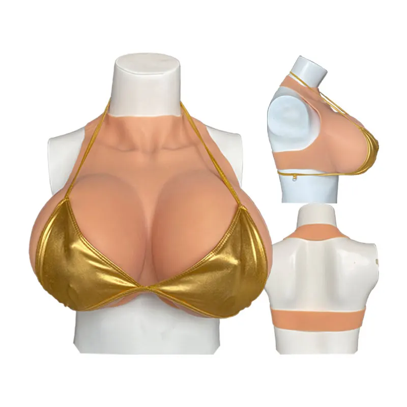 Realistic Silicone Breast Forms for Crossdress Trans Celebrity Cosplay with Nipple Areola Plump Soft Shake Fake Boobs Enhance