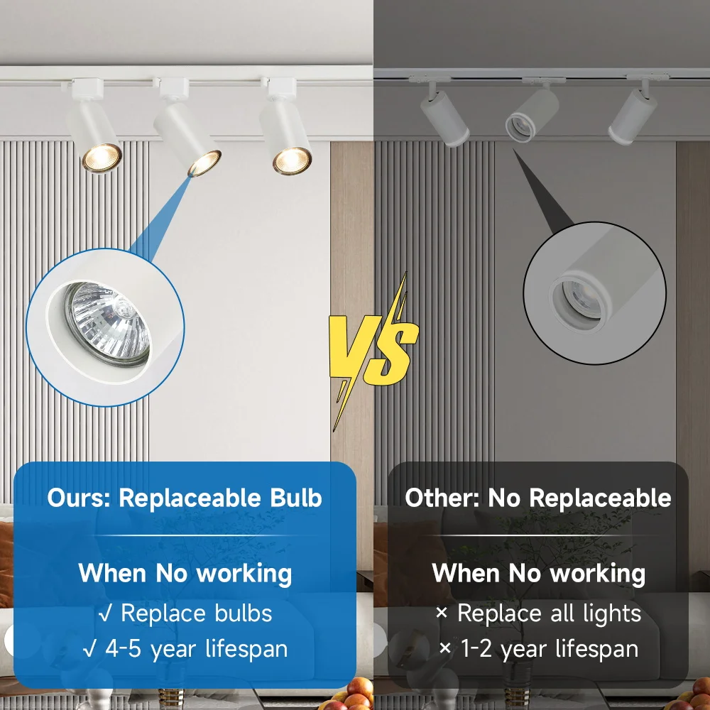 GU10 أضواء المسارات Led أضواء السقف السقف 110 فولت 220 فولت مجموعات كاملة الأضواء داخلي السكك الحديدية الإضاءة لغرفة المعيشة المطبخ مصباح السقف