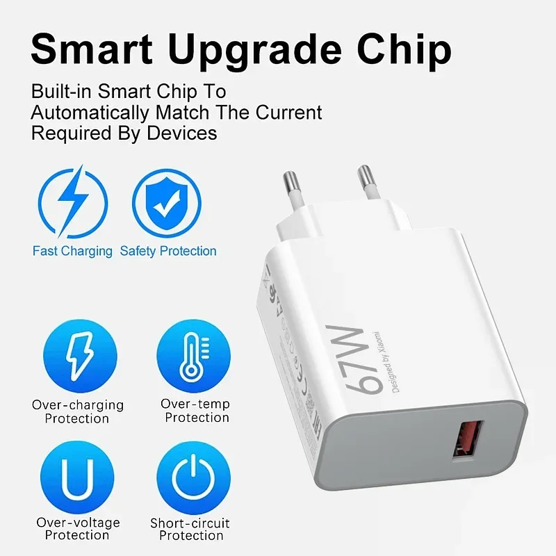 Oryginalna szybka ładowarka Xiaomi 67W Turbo z kablem Type C do Xiaomi 17T 15T 14 13T 13 12 11 Ultra Redmi 12T 13 Pro POCO X6 — zdjęcie produktu 5