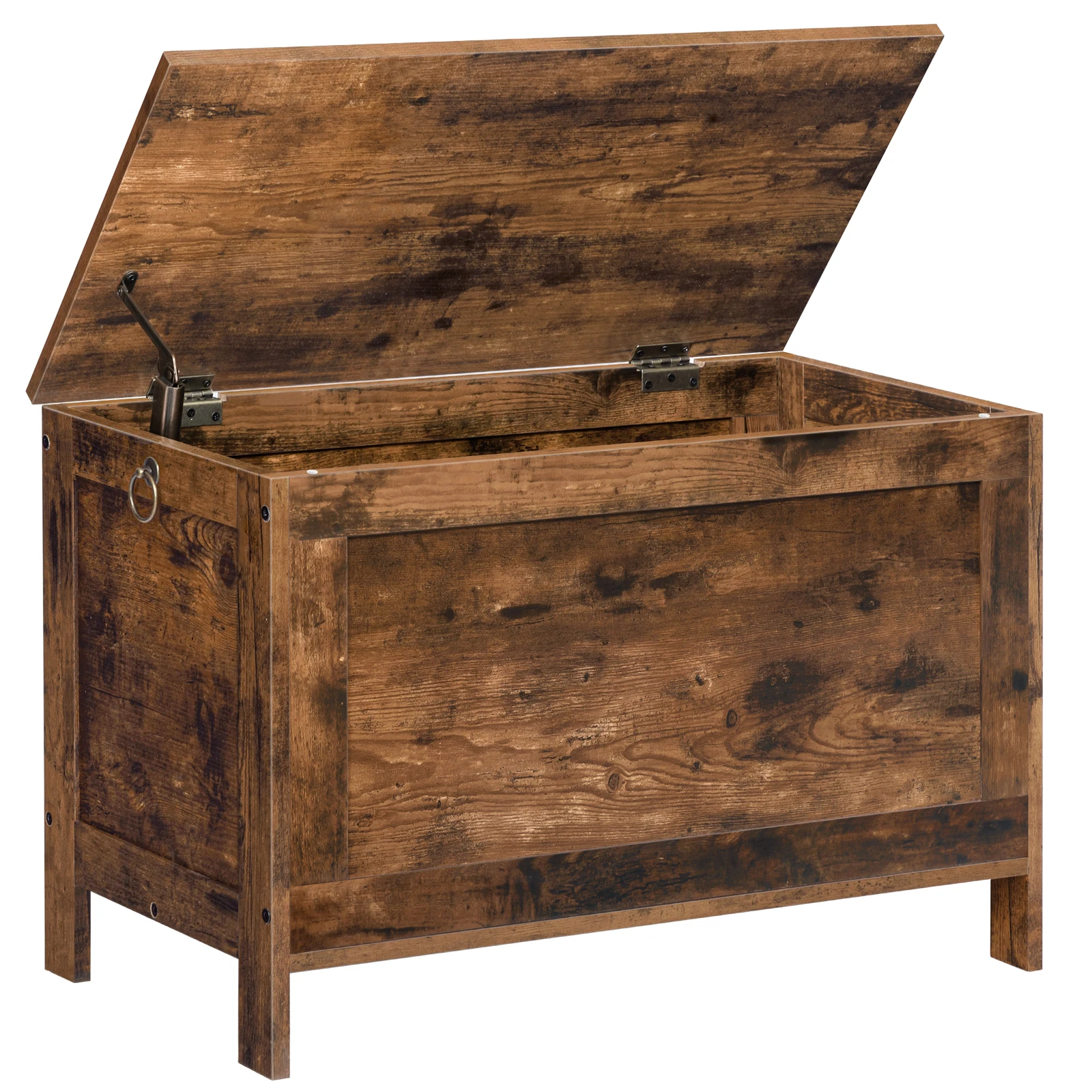 HOOBRO Storage Chest Toy Box con coperchio Retro Bench Organizer con cerniera di sicurezza robusto e stabile corridoio camera da letto soggiorno