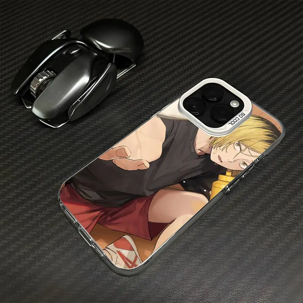 Kenma Kozume Anime telefoonhoesje voor iPhone17,16,15,14,13,12,11 Plus, Pro Max witte matte schokbestendige hoes
