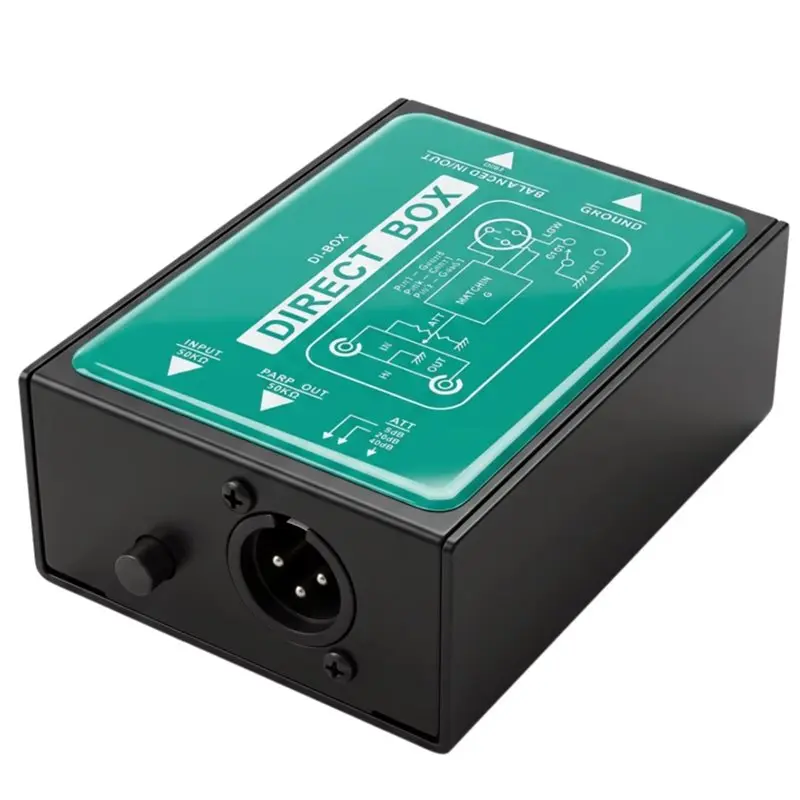 [B24B!】 Converter XLR TRS Interface Balanced& Unbalanced Signal Conversion Direct Injection Audio Box Single Channel Passive DI-