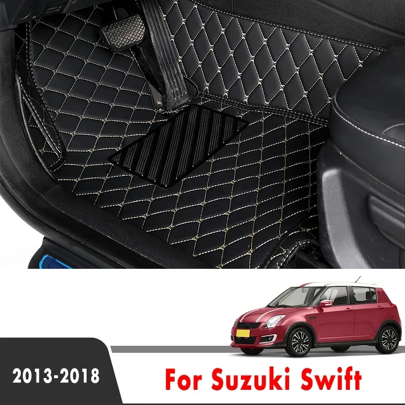 Car Floor Mats For Suzuki Swift 2018 2017 2016 2015 2014 2013 Carpets Foot Pads Custom Accessories Interior Pedals Products Rug