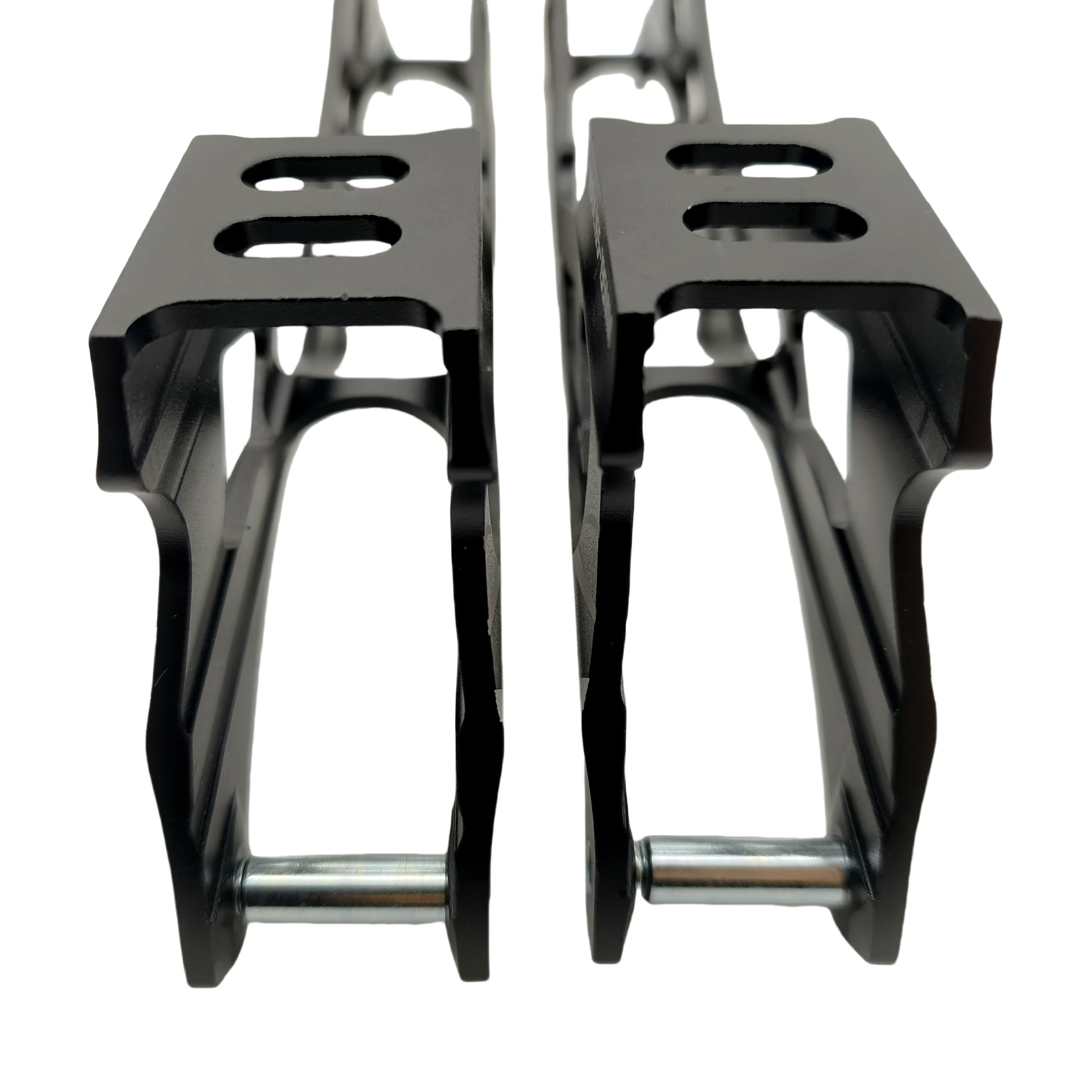 إطار تزلج بإطار السرعة 3 × 125 مم إطار ثلاثي العجلات مادة سبائك AL سوداء زوج واحد/وحدة