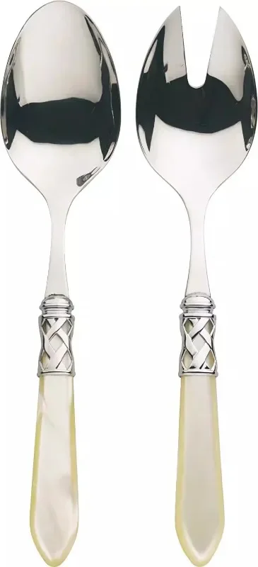 Spot chopsticks, spoons, two person two piece set of stainless steel tableware, pearl gloss, retro style 1 PCS