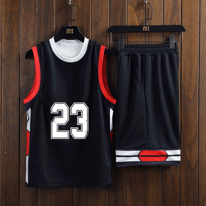 New Basketball Jersey Set Fan Club Training Uniform Mesh Material Basketball Uniform Quick Drying Breathable Soft Vest ShortsSet