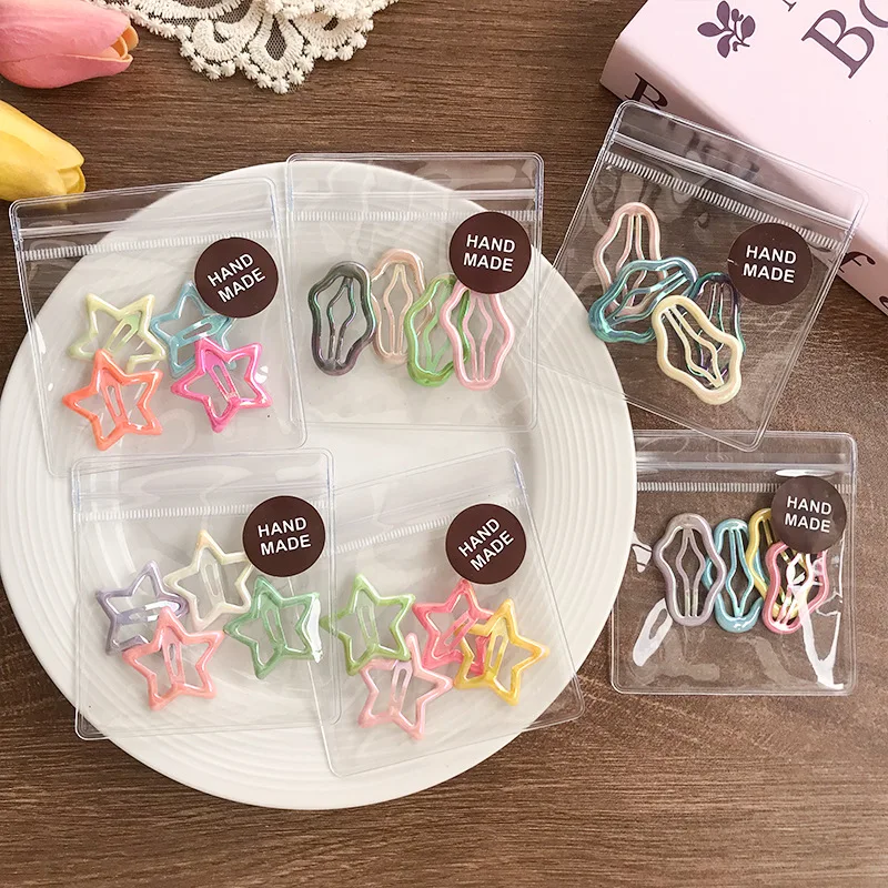 Kids Cute Star Cloud Shape Hair Clips Colorful Bangs Holders for Toddler Girls Sweet Hair Accessories Daily Use Hairpins