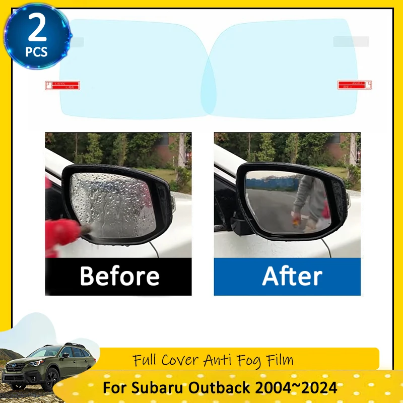 For Subaru Outback BL BP BR BM BS BT MK3 MK4 MK5 MK6 2004~2024 Car Films Full Cover Anti Fog Film Rearview Mirror Accessories