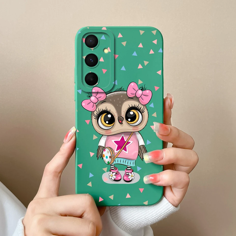 For Samsung Galaxy A55 Cases Lovely Cat Liquid Silicone Durable Fashion Simplicity Back Cover For Samsung A55 A 55 Coque Funda image 5