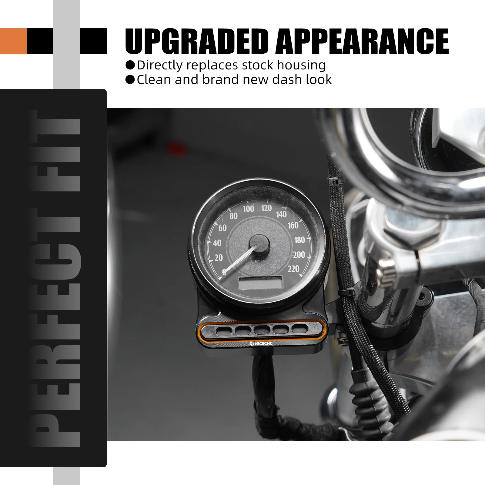 Side Mount Speedometer Relocation Kit for Harley Sportster 883 Low XL883L 1200 Low XL1200L Forty Eight XL1200X Seventy Two XL - Image 6