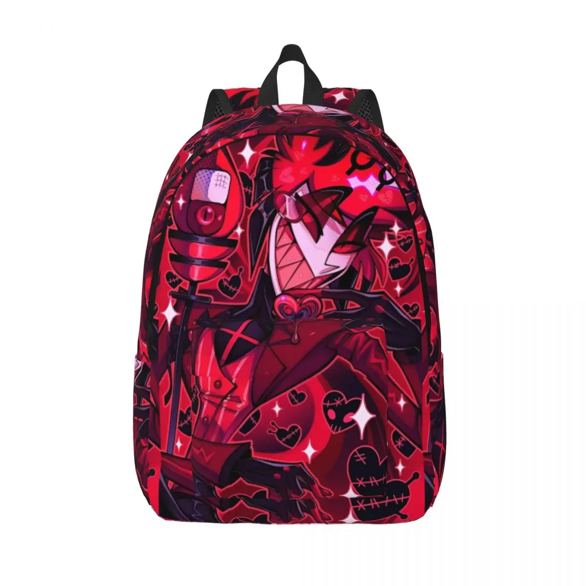 

Hazbins Anime Hotels Backpack Women Pattern Backpacks Polyester Modern High School Bags Outdoor Custom Rucksack