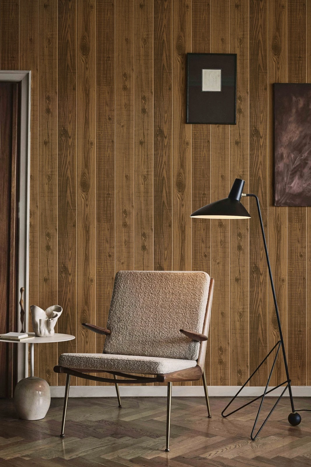 1 قطعة لوح خشب بني عتيق قابل للتقشير واللصق ورق حائط ذاتي اللصق قابل للإزالة لخزانة ديكور تجديد ذاتي الصنع