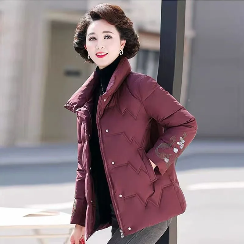 Damska parka puchowa, ocieplana bawełną, kurtka dziewczęca, średniej długości płaszcz, odporne na zimno i ciepłe ubrania zimowe 2025, nowa kurtka dla kobiet w średnim wieku.