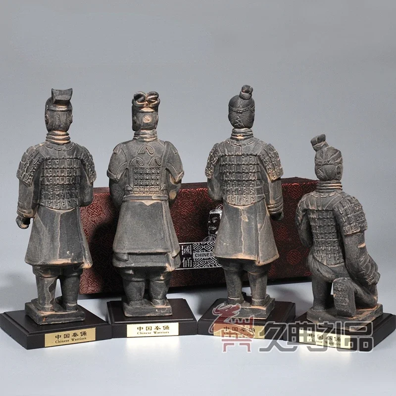 China Xi'an Terra-cotta Warriors and Horses Figurines Decoration Handicraft Ornaments Foreigners Gift Tour Souvenirs Clay Craft