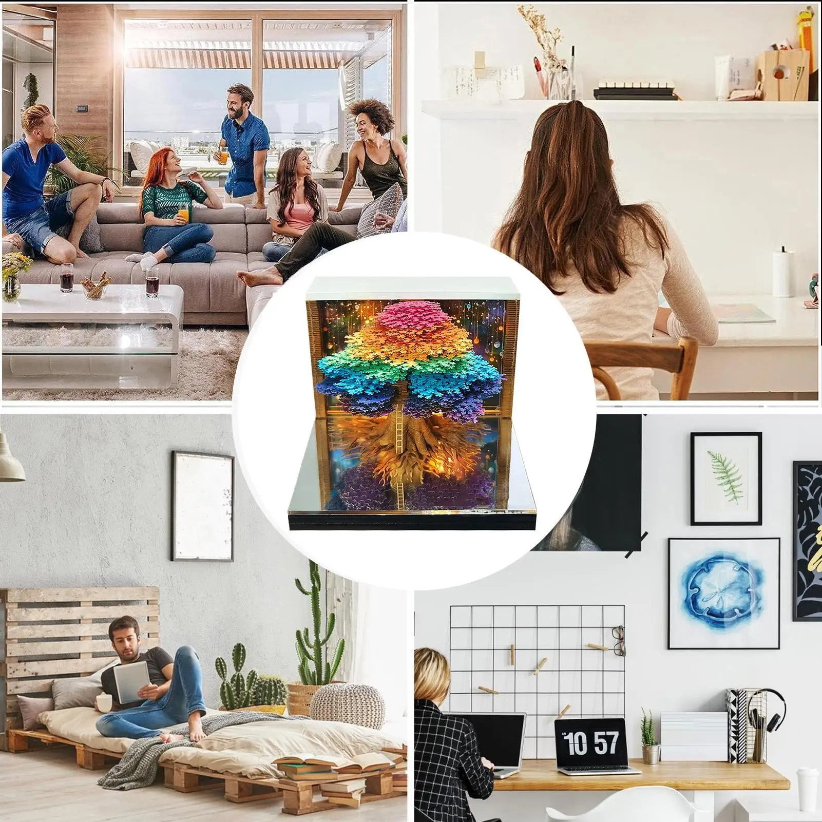 3D 데스크 캘린더 52주 2026 종이 아트 캘린더 일정 플래너 이벤트 추적기 추수감사절 크리스마스 호텔용