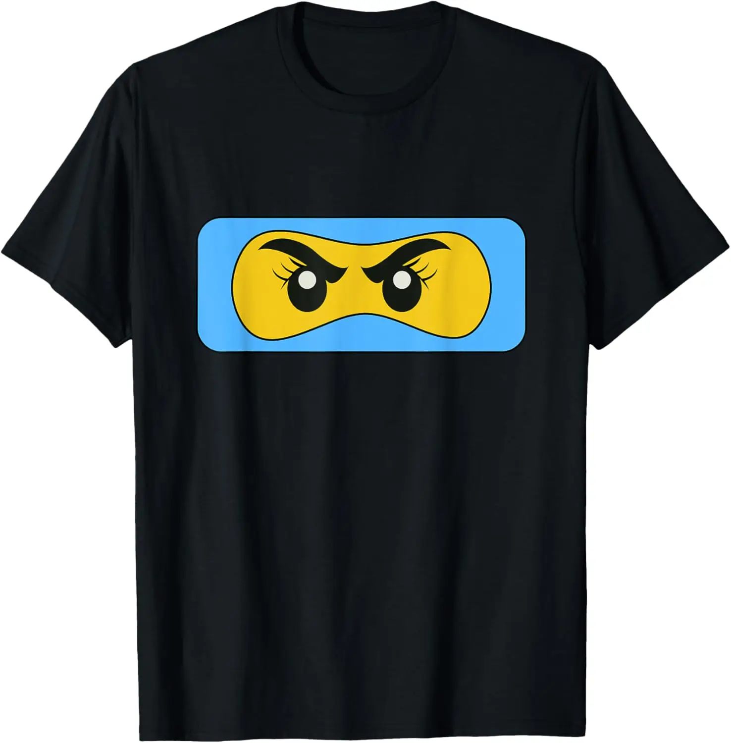 Blue Ninja Girl Face Family T-Shirt