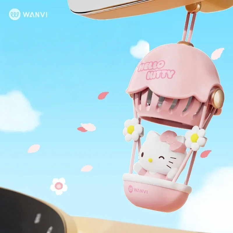 مينيسو سانريو مرحبا كيتي منطاد الهواء الساخن سلسلة سيارة الروائح Kawaii أنيمي اكسسوارات قلادة الروائح تزيين الكرتون #5