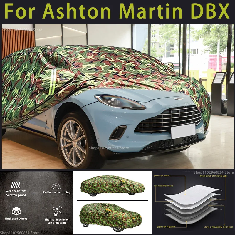 

For Ashton Martin DBX Outdoor Protection Snow Cover Hail Sunshade Waterproof Dustproof Exterior Camouflage Car Cover