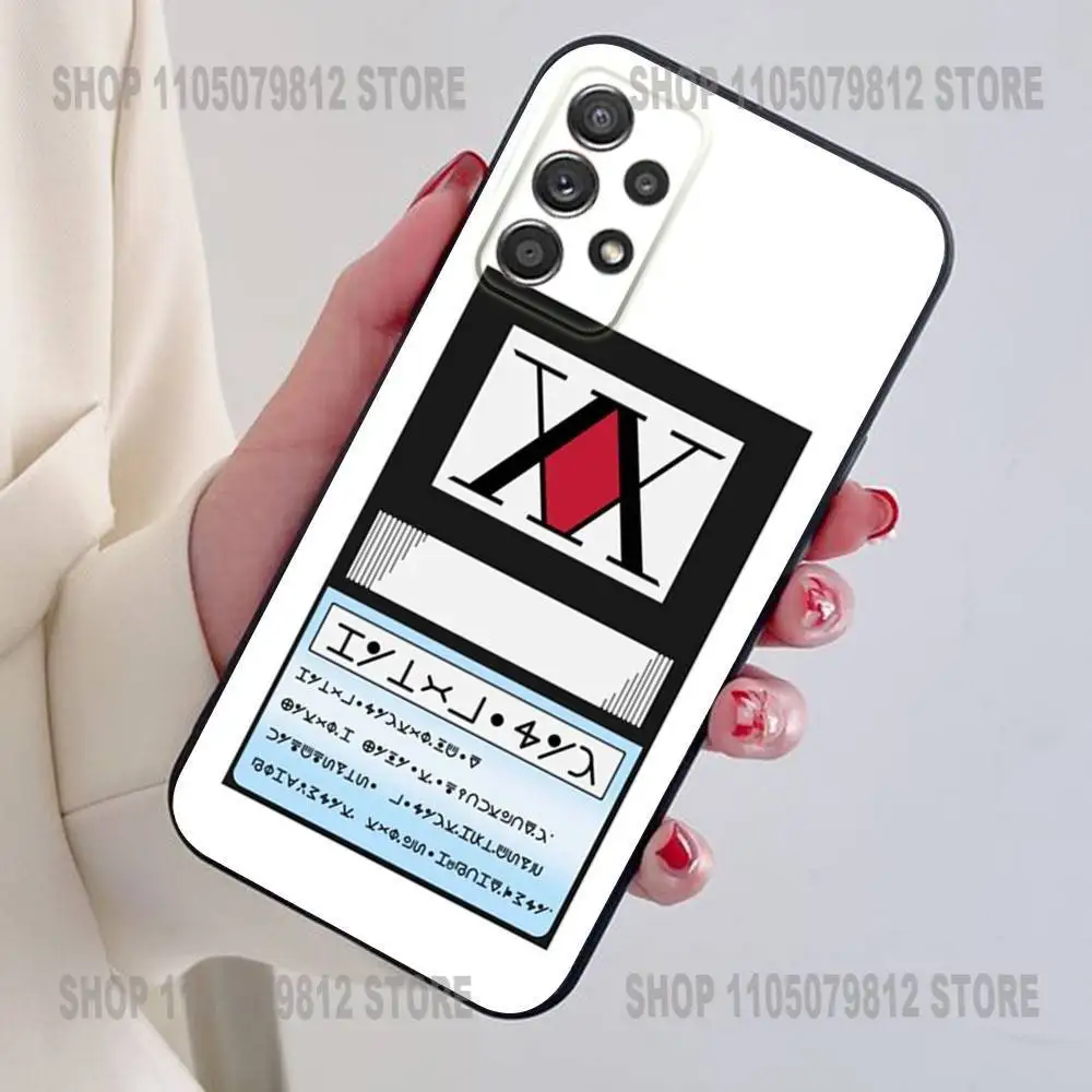 حافظة هاتف ترخيص Hxh Hunter X Hunter لهاتف سامسونج S24,21,22,23,30, Ultra,20, Plus, Note,10,9, حافظة سيليكون ناعمة سوداء