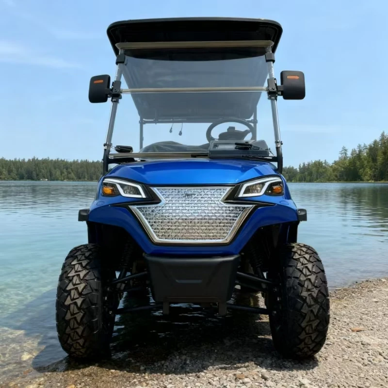 عربة جولف 4WD مقعد 2/4/6/8 مستديرة بالكامل 8. عربة جولف متعددة الأغراض مع محرك رباعي ومحرك فردي بقدرة 5000 وات