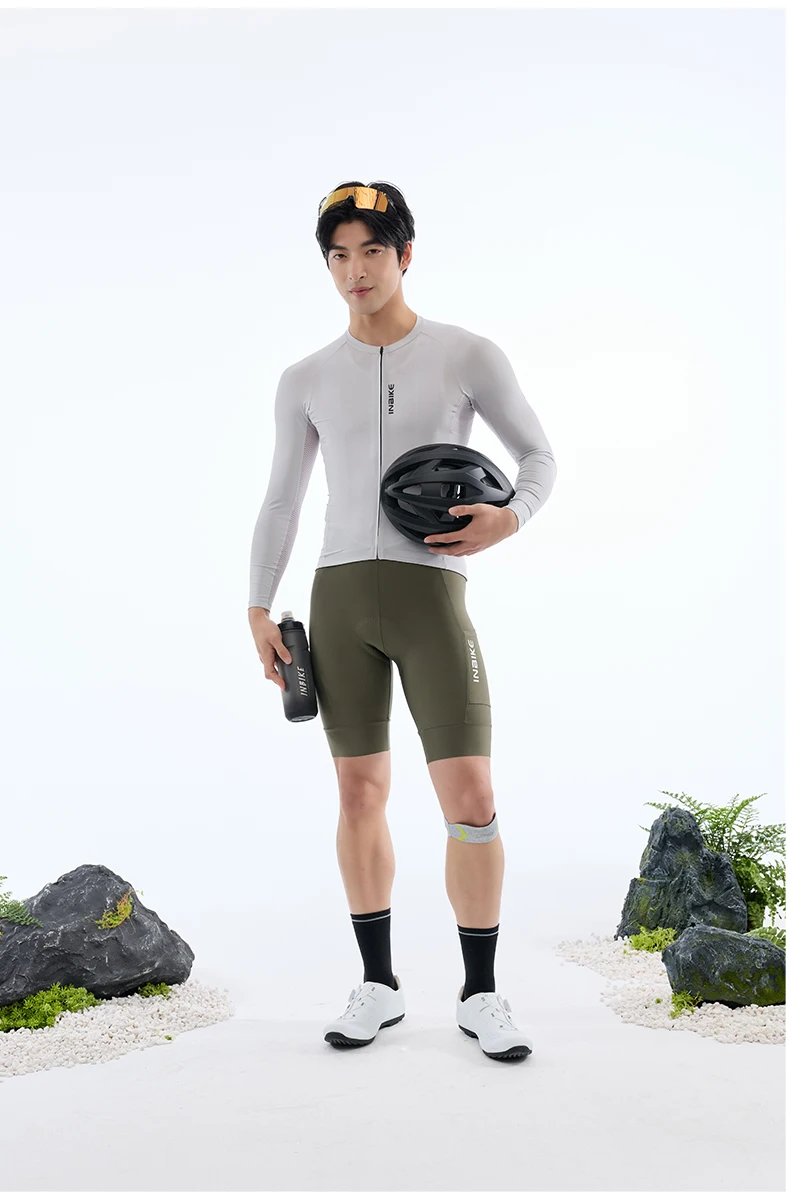 INBIKE Herren-Radtrikot, atmungsaktives Netzgewebe, schnelle Wärmeableitung, Fahrrad-Langarm-Sportshirt, Herren-Rennradbekleidung – Detail 16