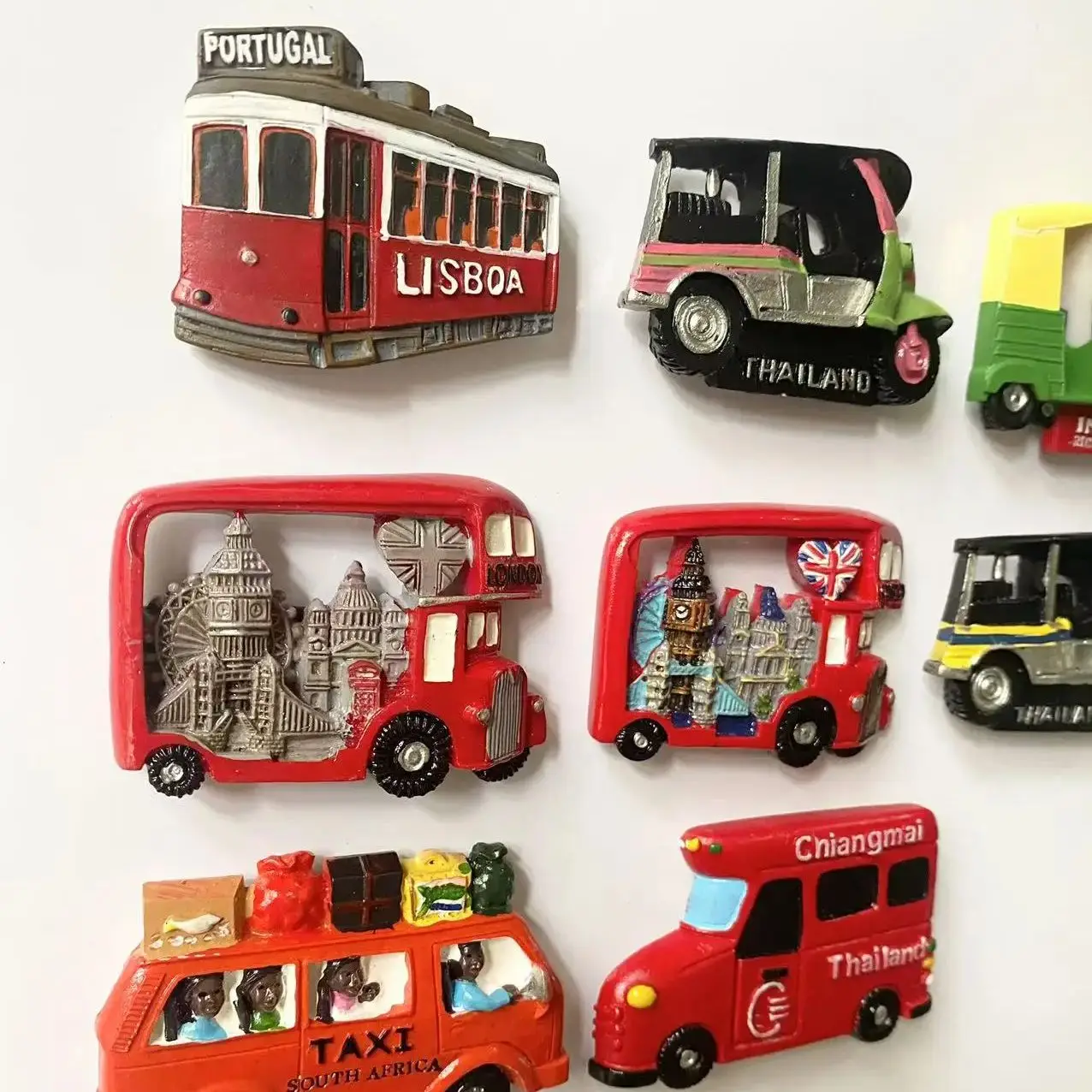 Various Countries Tuk Tuk Car Refrigerator Stickers Travel Memorial Decorative Magnet Gifts Gifts