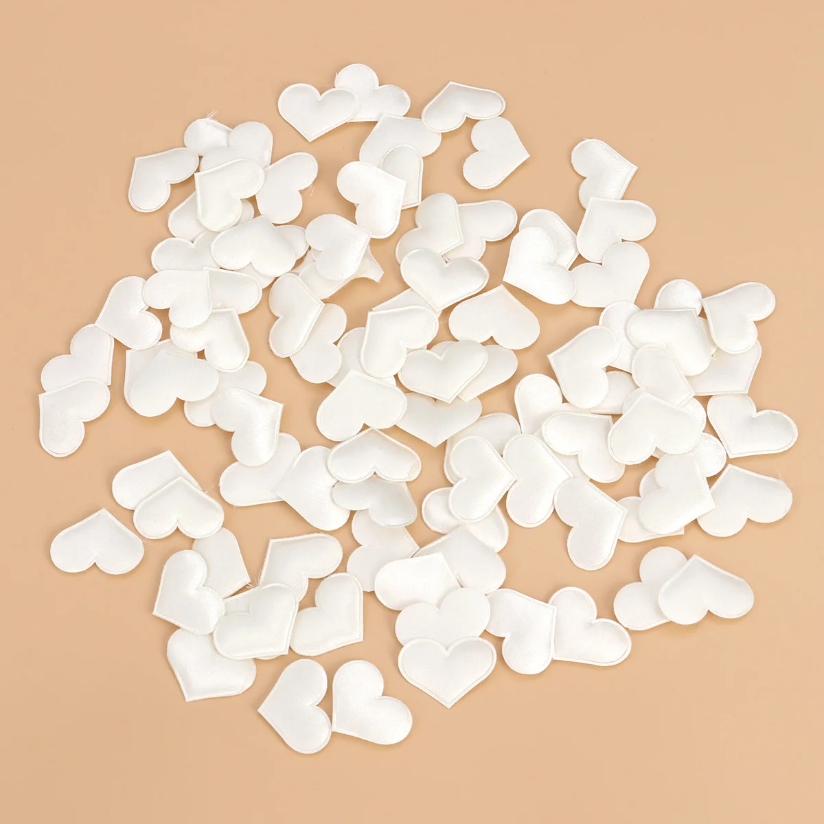 

600pcs Artificial Petals Love Heart Fake Sponge Heart Party Supplies Wedding Engagement Table Confetti Decoration (White)