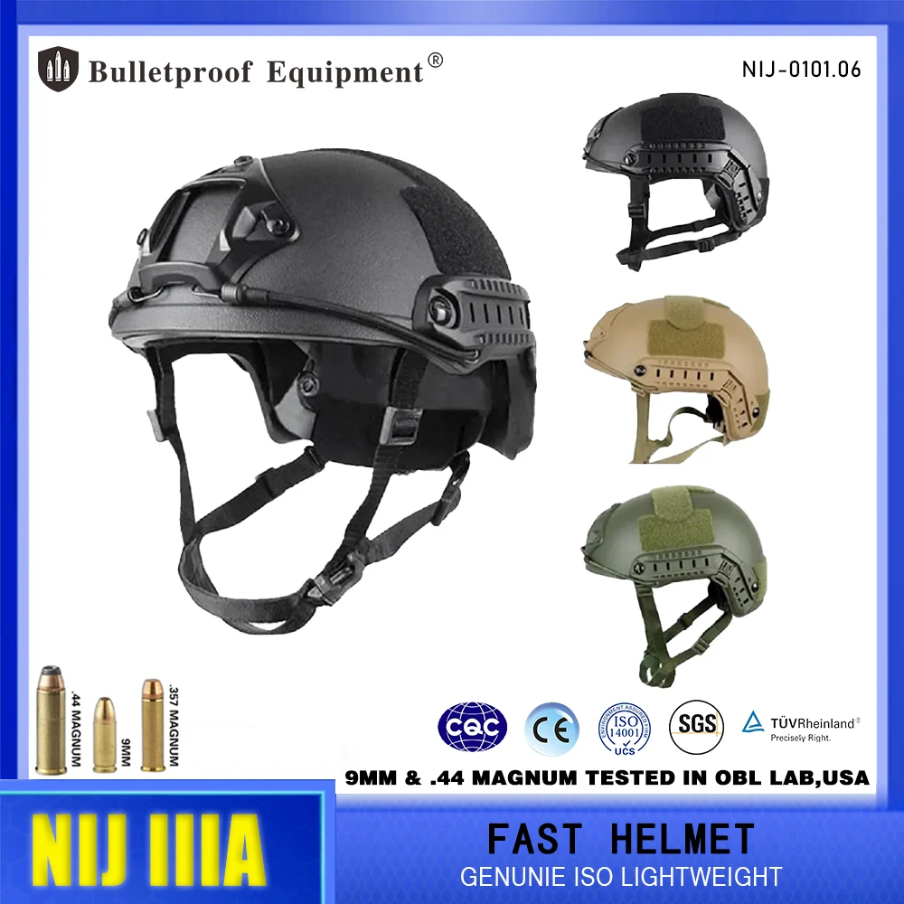 Russia Special Sales Ballistic Tactical Helmet Ach High Cut Kevla Bulletproof Helmet Nij Iiia Fast Suspension