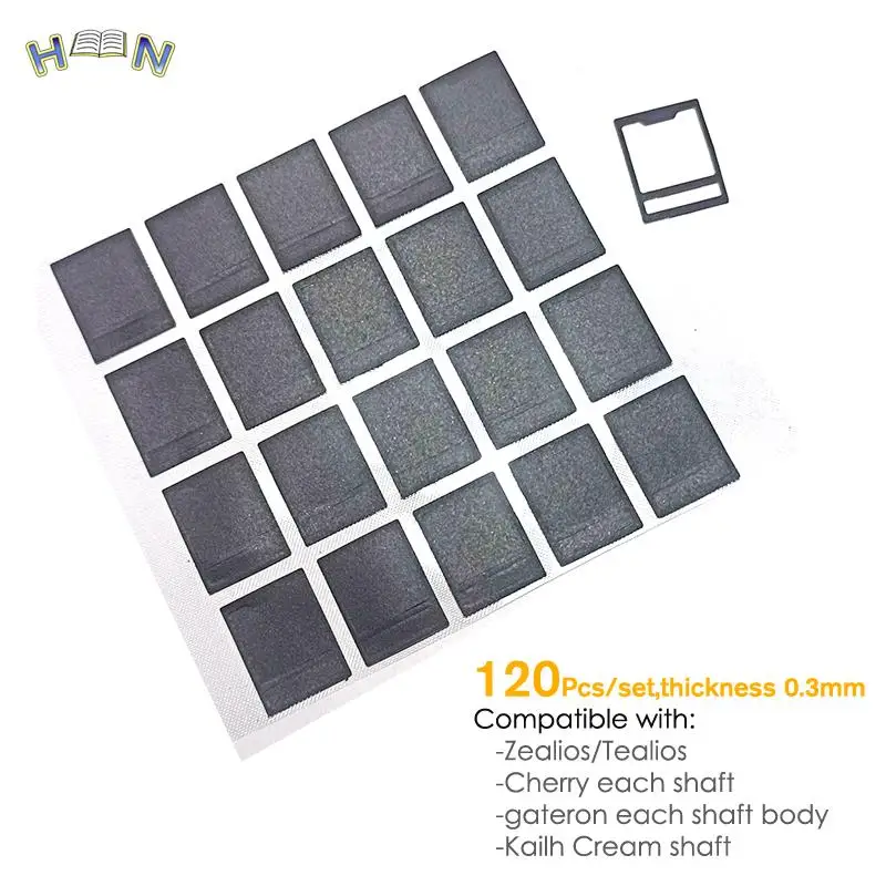 120Pcs/set Black MX Switch Film for Mechanical Keyboard MDI Shaft Film Repair