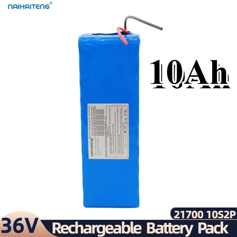 36V 10Ah 21700 10S2P Rechargeable Li-ion Battery Pack For Modified Folding Bicycles Below 500W New Customizable